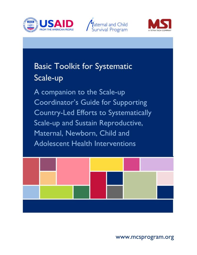 Toolkit for Scaling Maternal and Child Health Interventions