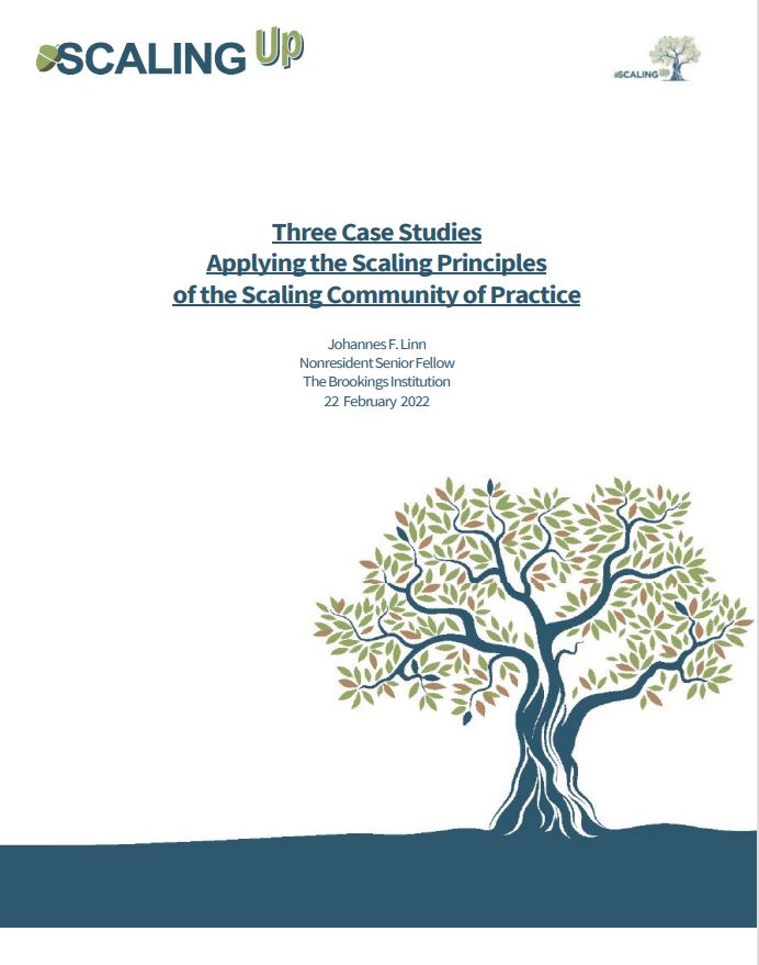 Three Case Studies Applying the Scaling Principles of the Scaling Community of Practice