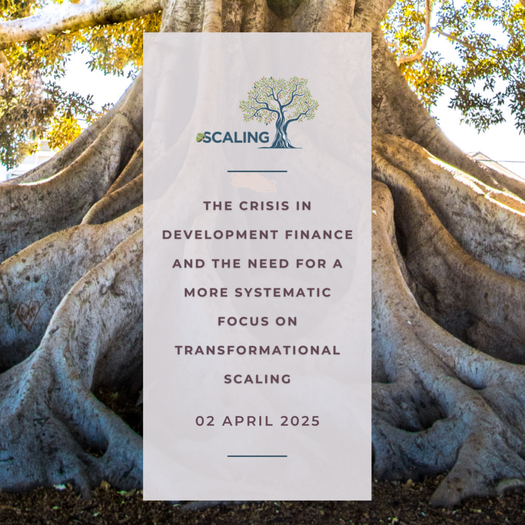 SCoP Town Hall: The crisis in development finance and the need for a more systematic focus on transformational scaling