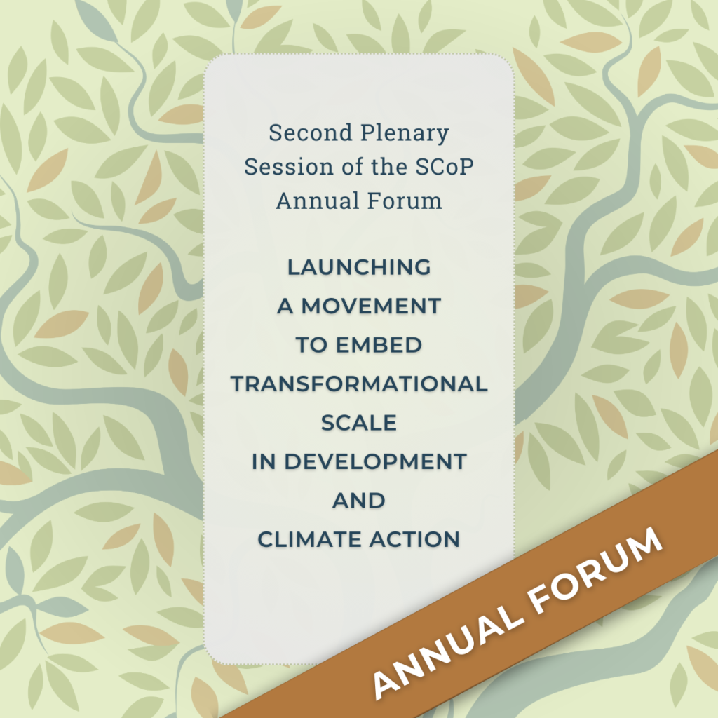 Launching a movement to embed "transformational scale" in development and climate action