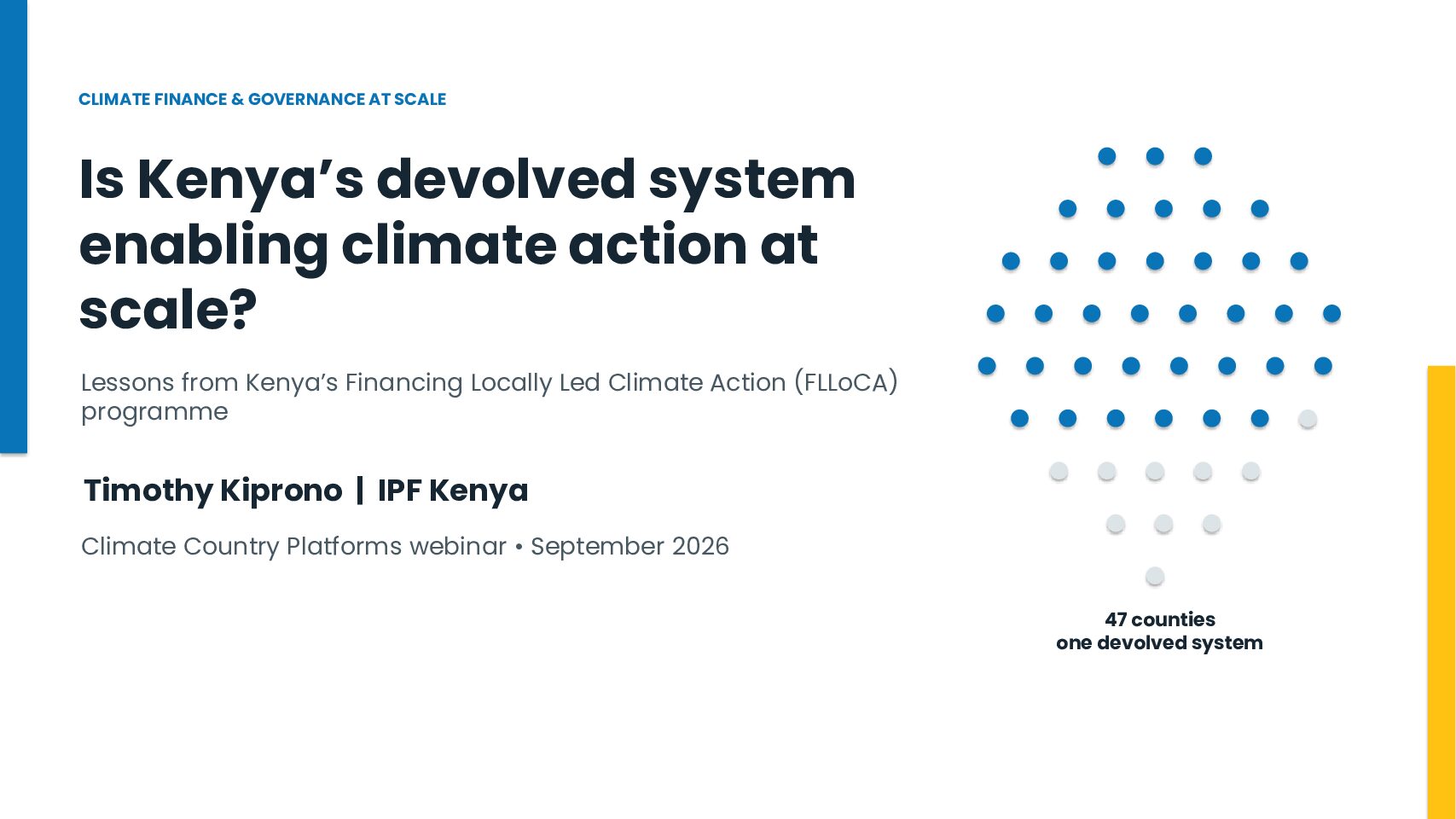 Lessons from Kenya’s Financing Locally Led Climate Action (FLLoCA) programme